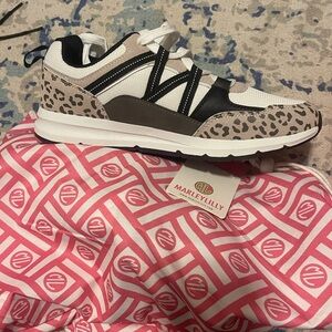 Marlevilly Women's Leopard Accent Sneakers
